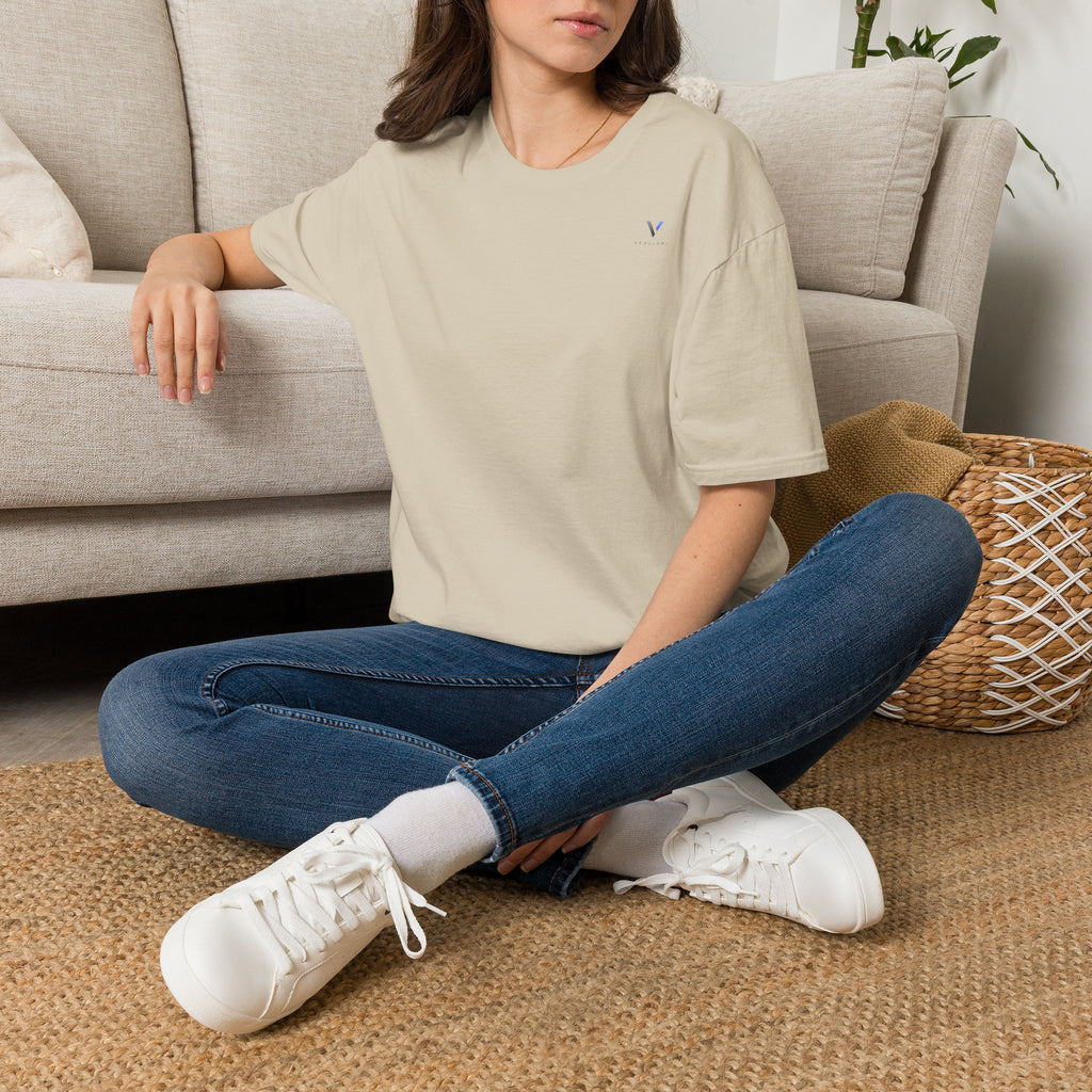 Minimal Tiny 'V' Tee – Casual Everyday White T-Shirt