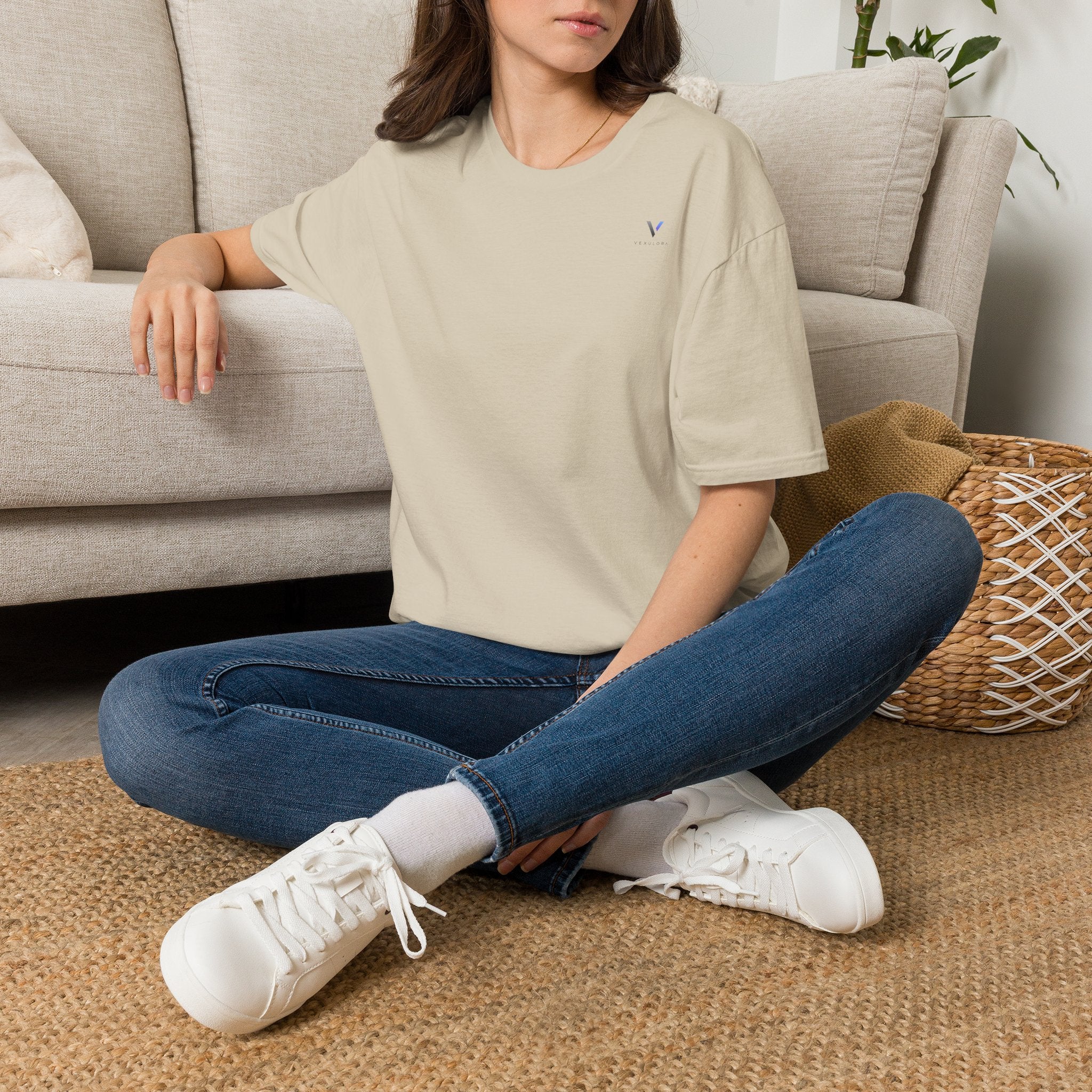 Minimal Tiny 'V' Tee – Casual Everyday White T-Shirt