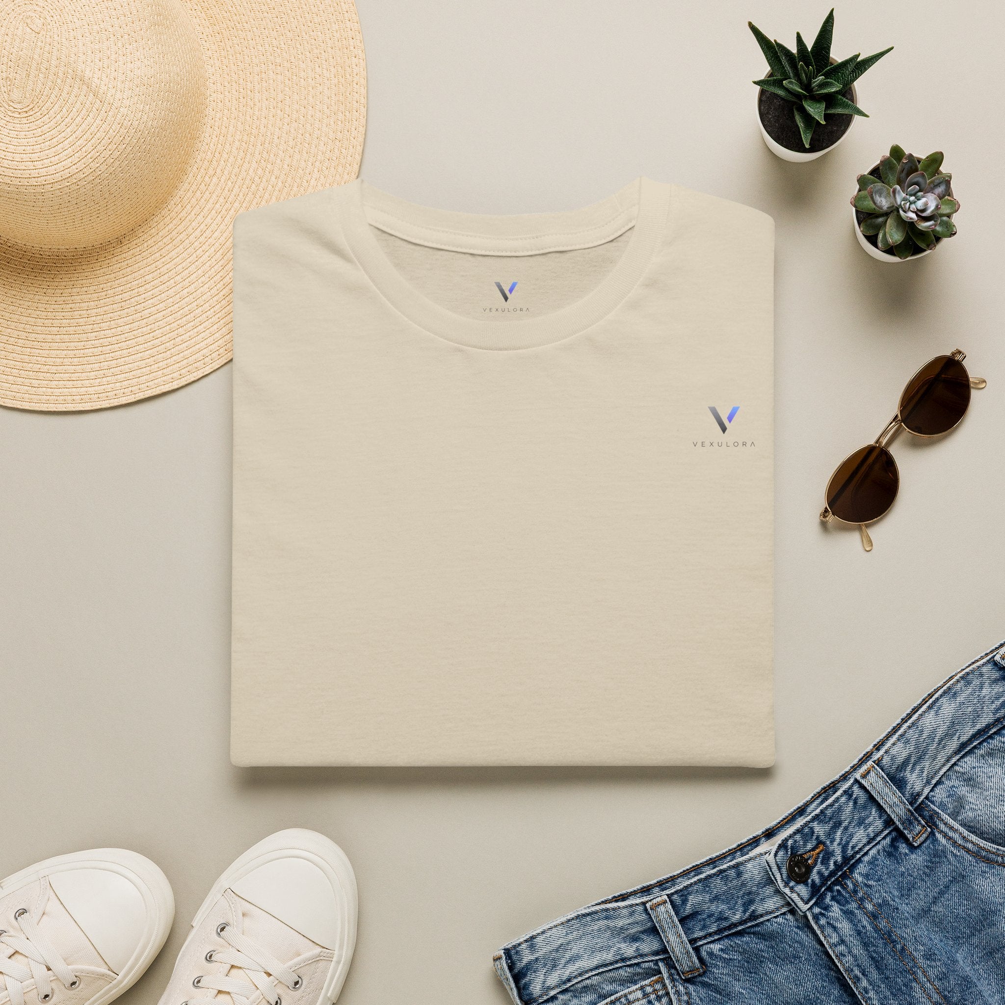 Minimal Tiny 'V' Tee – Casual Everyday White T-Shirt