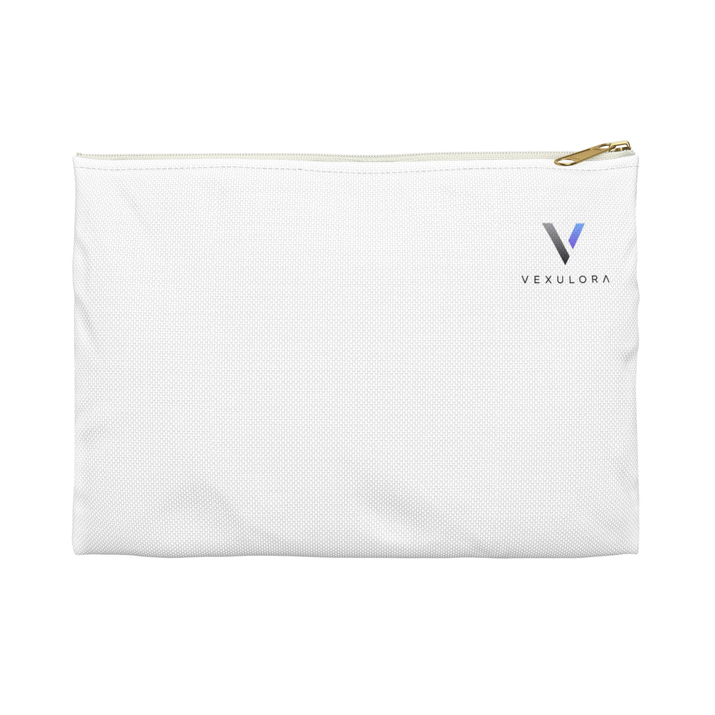 Vexulora Branded Accessory Pouch – Minimal Cosmetic & Tech Organizer