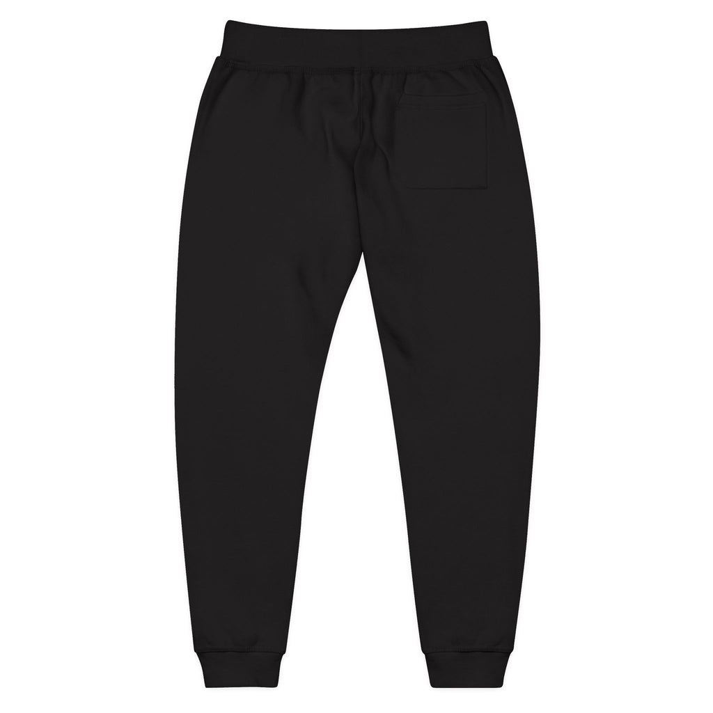 Embroidered Minimalist Fleece Sweatpants — Small Color Accent Joggers