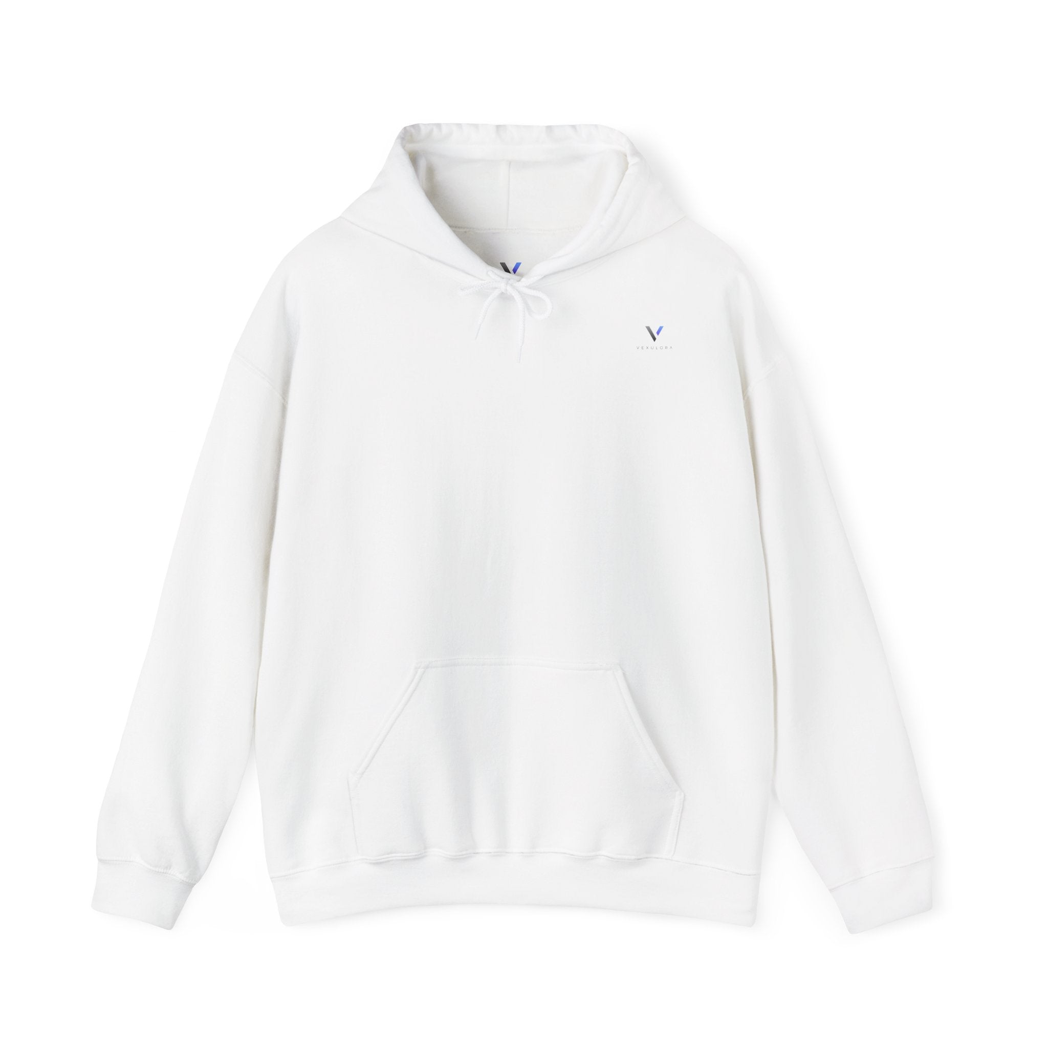 Classic White Hoodie - Minimal Embroidered Logo Pullover