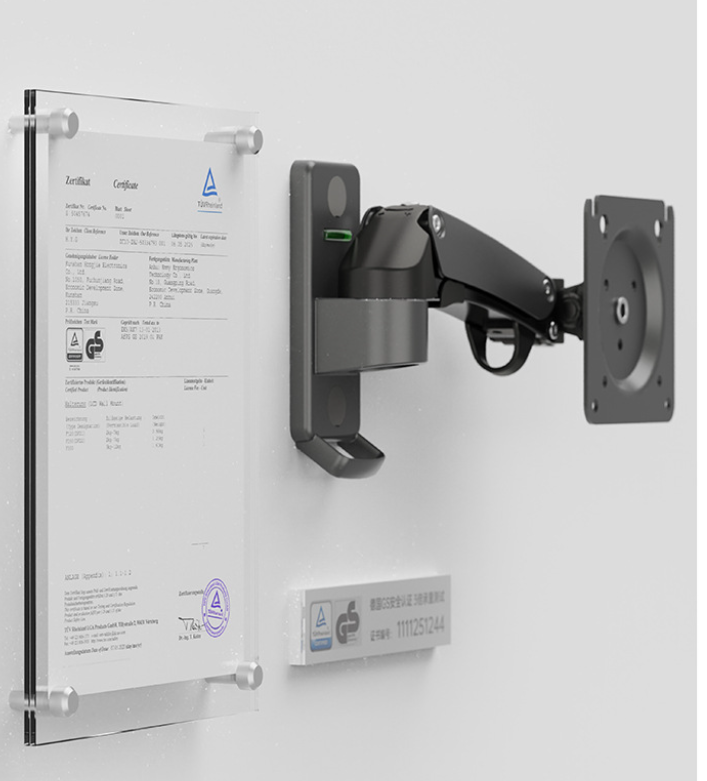 NB F120 monitor bracket wall mounted lifting rotating telescopic air pressure wall mounted computer display rack