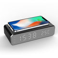 Smart LED Digital Alarm Clock with Wireless Charging, Multi-Function Temperature Display