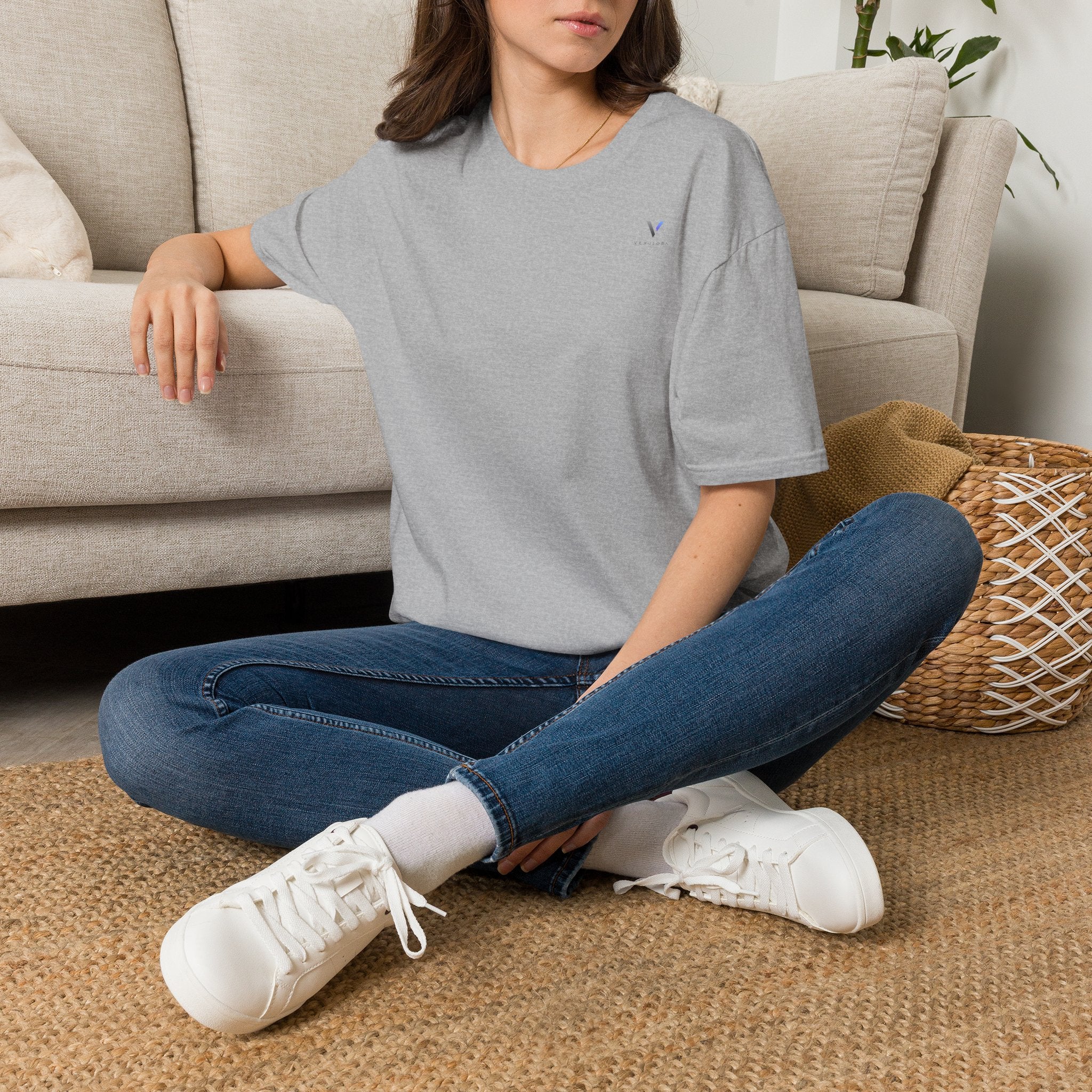Minimal Tiny 'V' Tee – Casual Everyday White T-Shirt