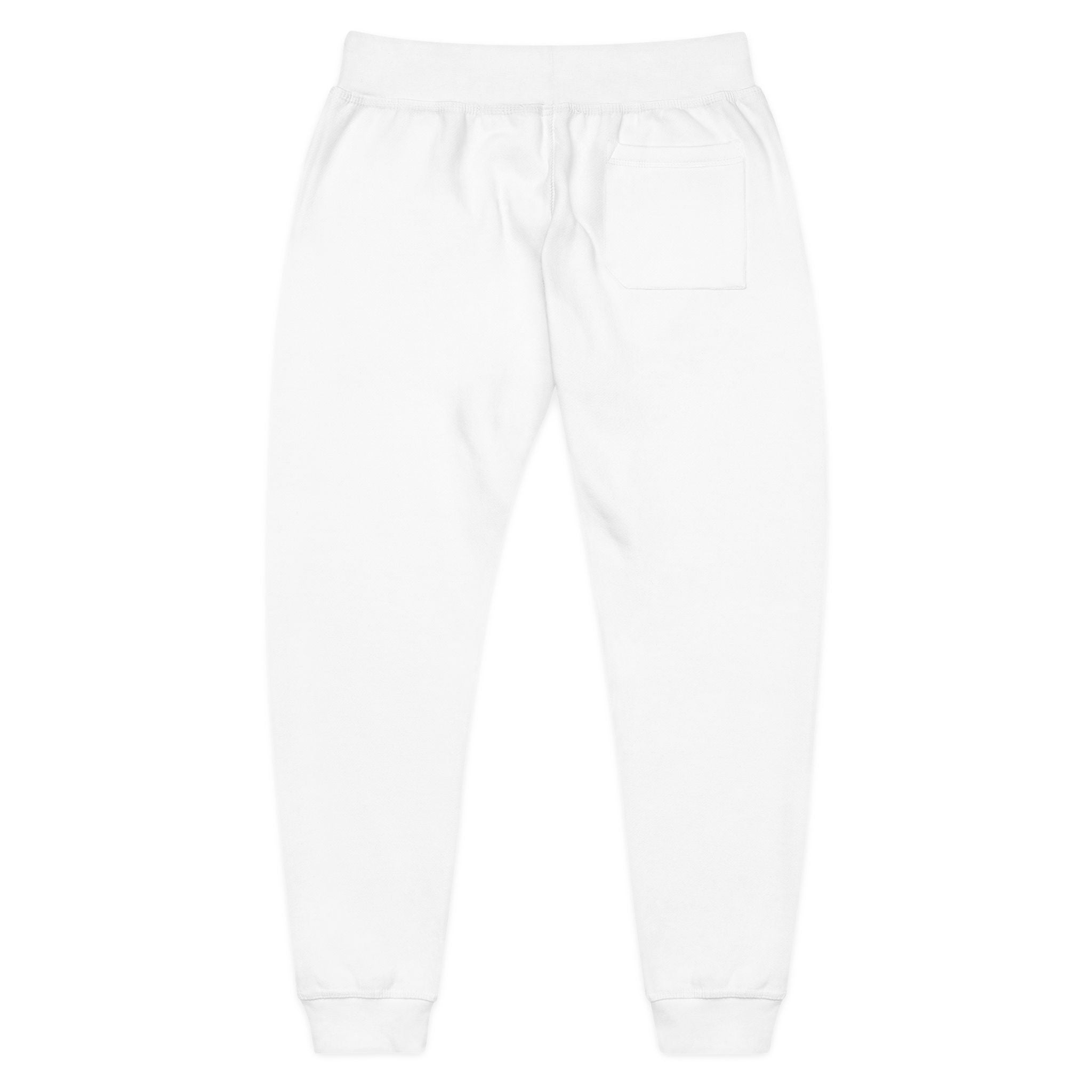Embroidered Minimalist Fleece Sweatpants — Small Color Accent Joggers