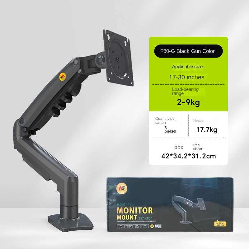 NBH100 Monitor Arm Adjustable Desk Mount for Desktop Computer, Reversible Mounting Bracket for Dorm Room Use