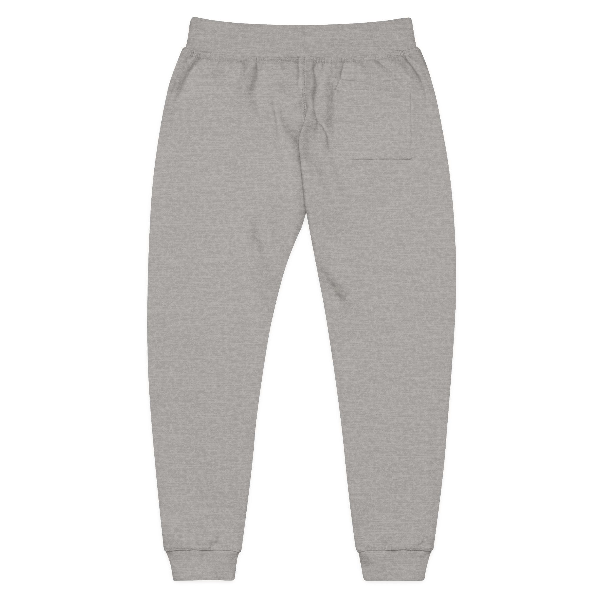 Embroidered Minimalist Fleece Sweatpants — Small Color Accent Joggers
