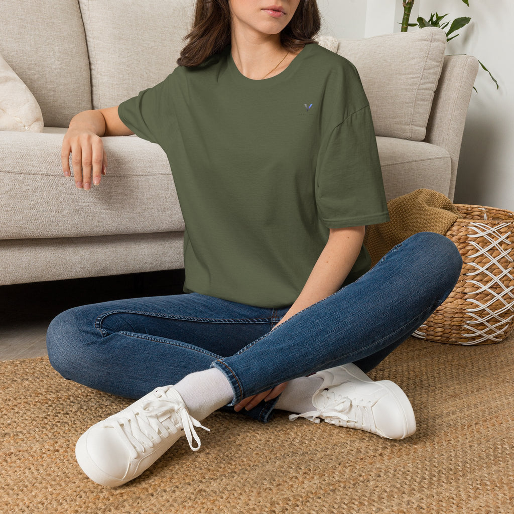 Minimal Tiny 'V' Tee – Casual Everyday White T-Shirt
