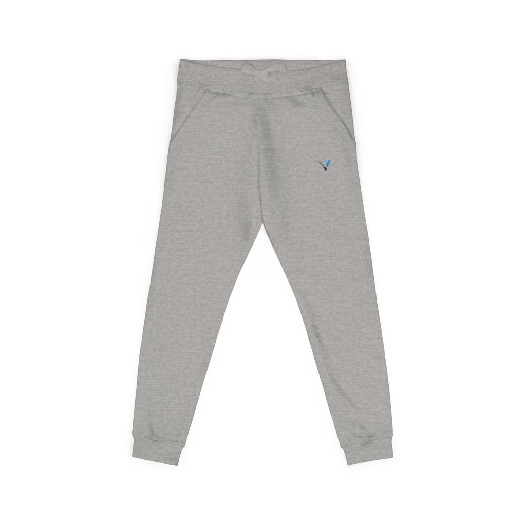 Embroidered Minimalist Fleece Sweatpants — Small Color Accent Joggers