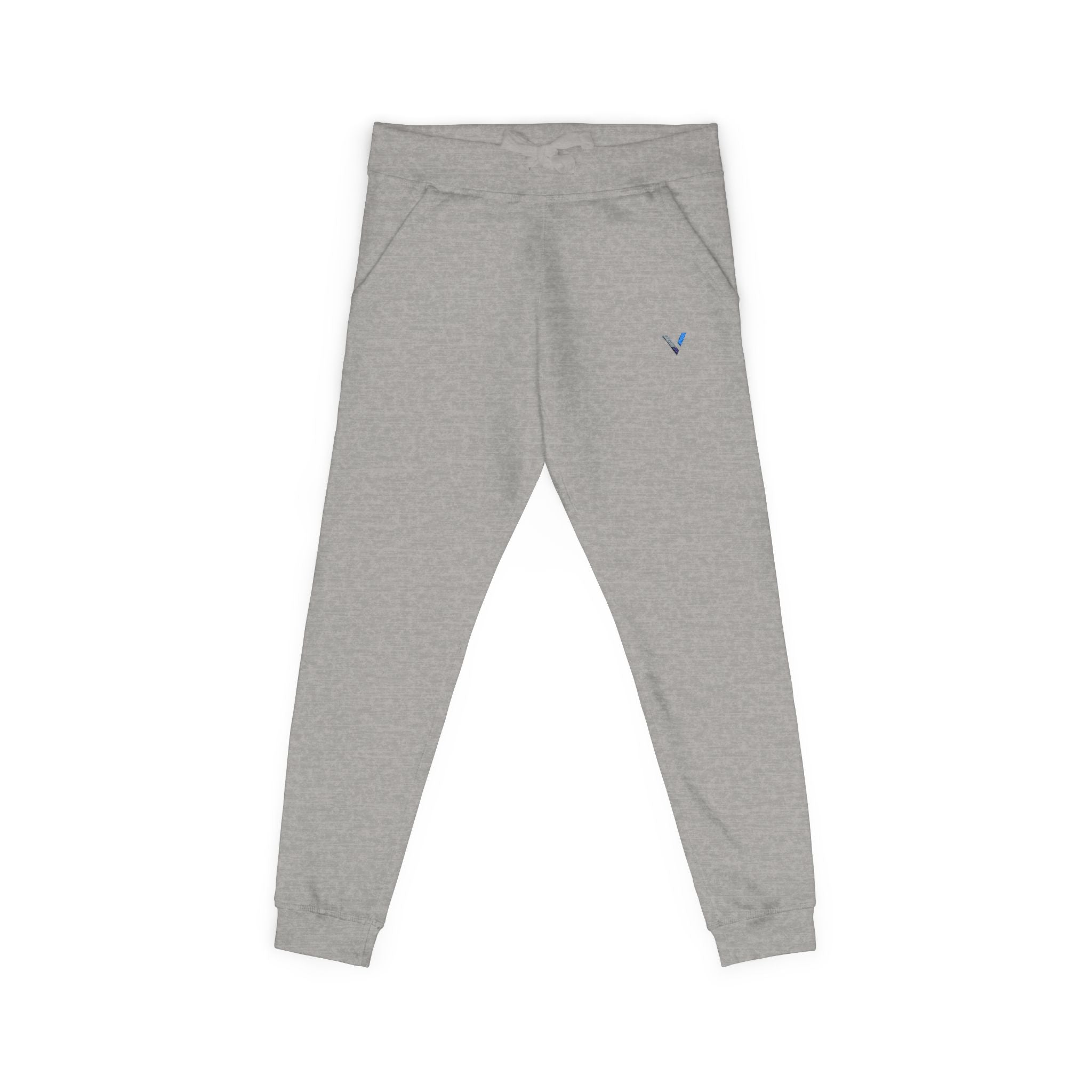 Embroidered Minimalist Fleece Sweatpants — Small Color Accent Joggers