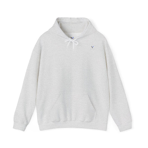 Classic White Hoodie - Minimal Embroidered Logo Pullover