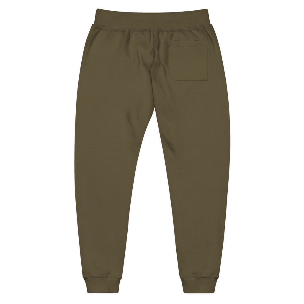 Embroidered Minimalist Fleece Sweatpants — Small Color Accent Joggers