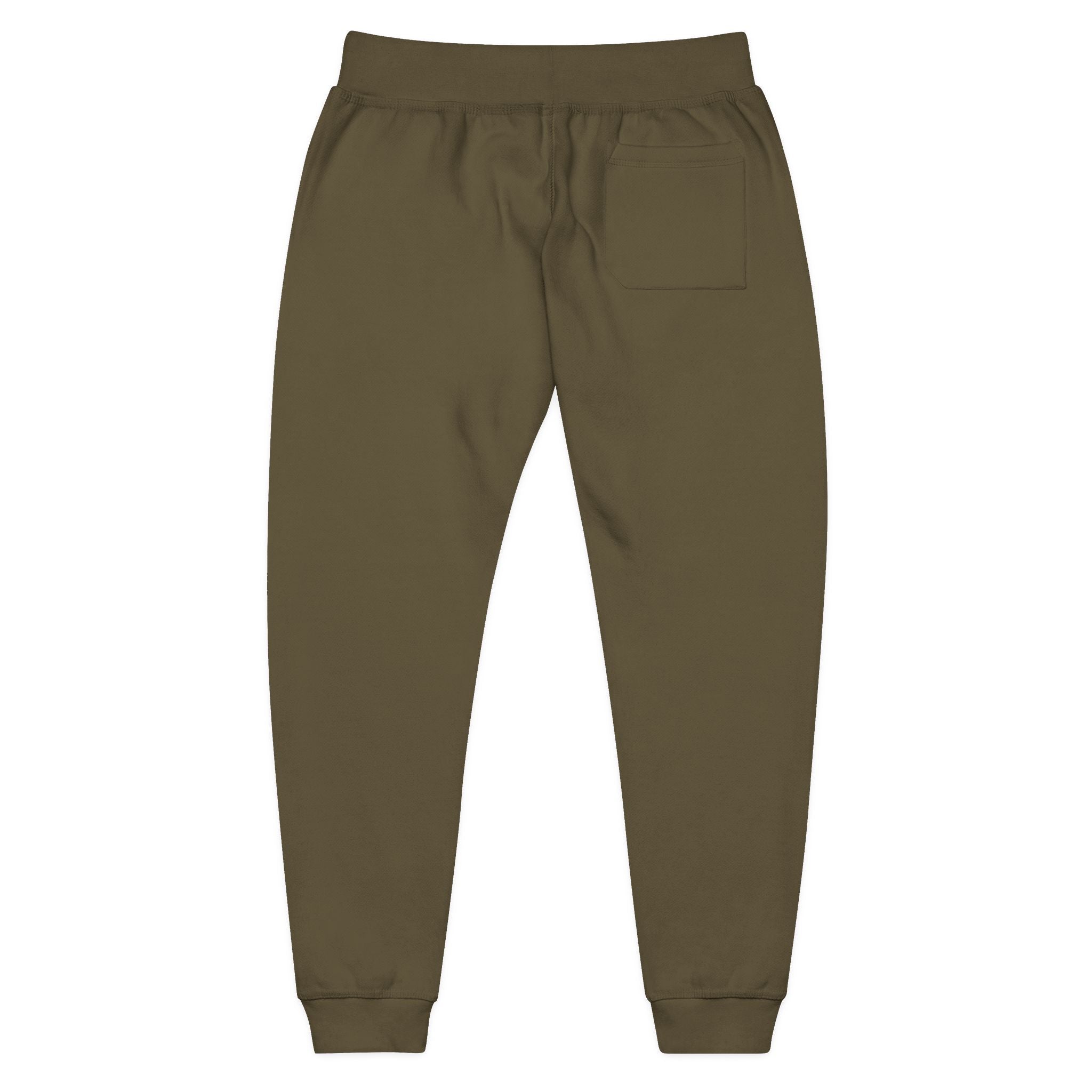 Embroidered Minimalist Fleece Sweatpants — Small Color Accent Joggers