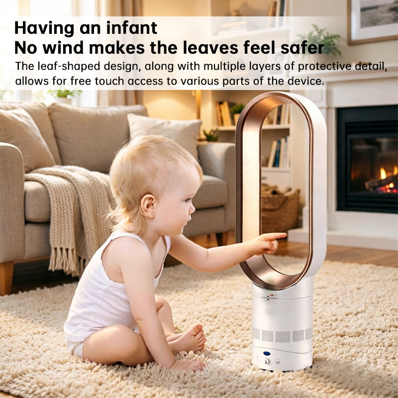 2025 New 16" Bladeless Tower Fan with Remote, Quiet Floor Fan for Home
