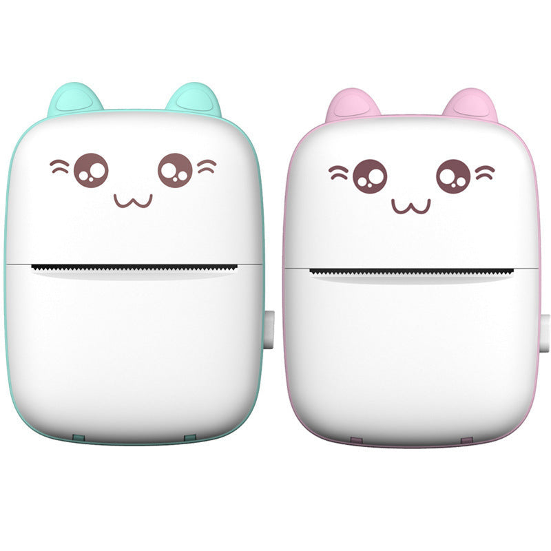 Portable Thermal Printer MINI CAT Print Photo Pocket Thermal Label Printer 58mm Printing Wireless Bluetooth Android IOS Printers